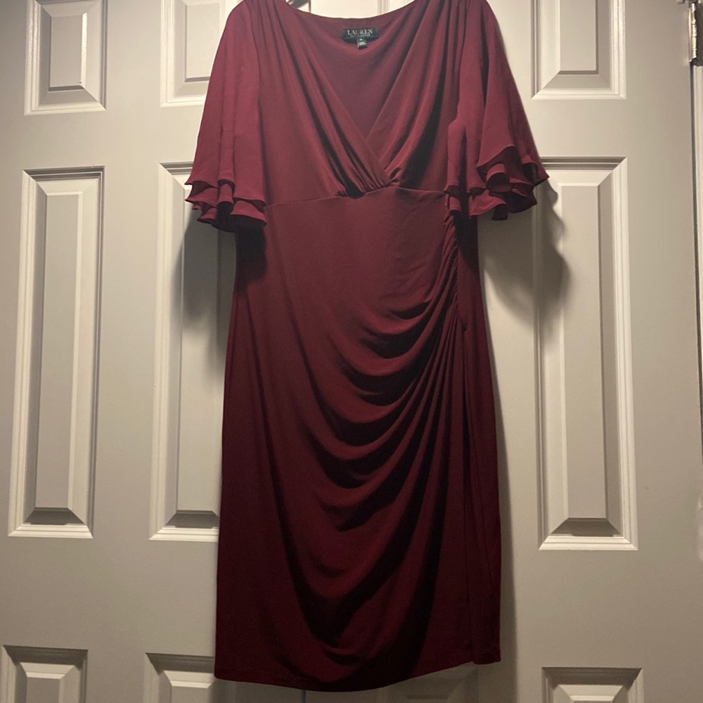 Lauren by Ralph Lauren burgundy dress, size 16